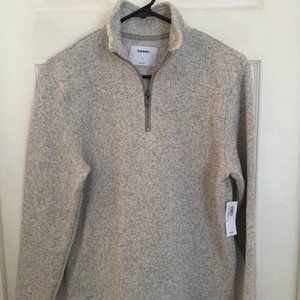 NWT Gray Old Navy 3/4 Zip Up Pullover, Men's Small